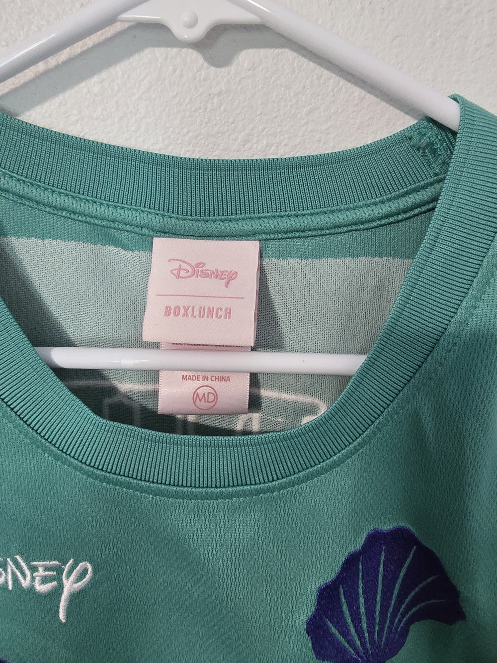 Disney The Little Mermaid Ariel Embroidered Women's Cropped Basketball Jersey - Picture 3 of 5